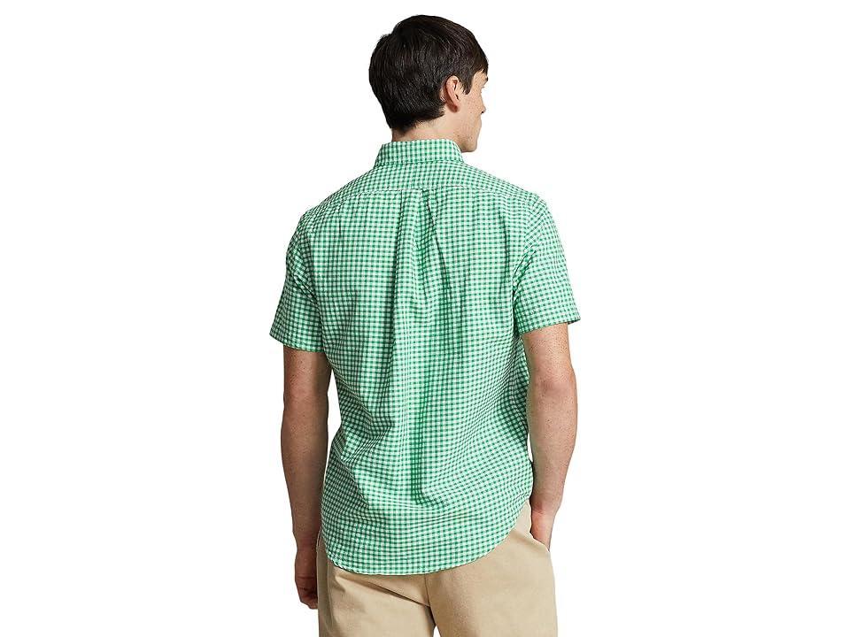 Men's Classic-fit Gingham Oxford Shirt In Summer Emerald,white Product Image