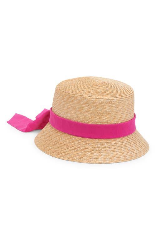 Valentino Garavani VLOGO Toile Twilly Straw Bucket Hat Product Image