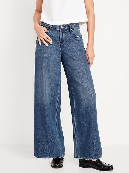 Low-Rise Baggy Wide-Leg Jeans product image