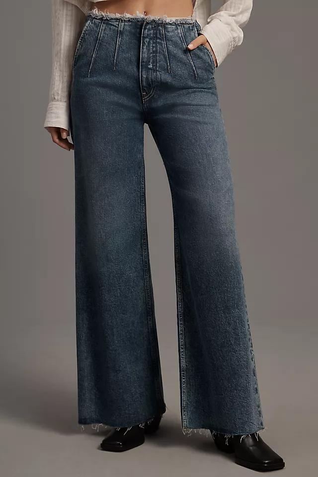 Hudson James High-Rise Darted Wide-Leg Petite Jeans Product Image