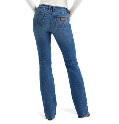 Wrangler Retro® Ladies' Belle Mae MR Medium Wash Boot Cut Jeans Product Image