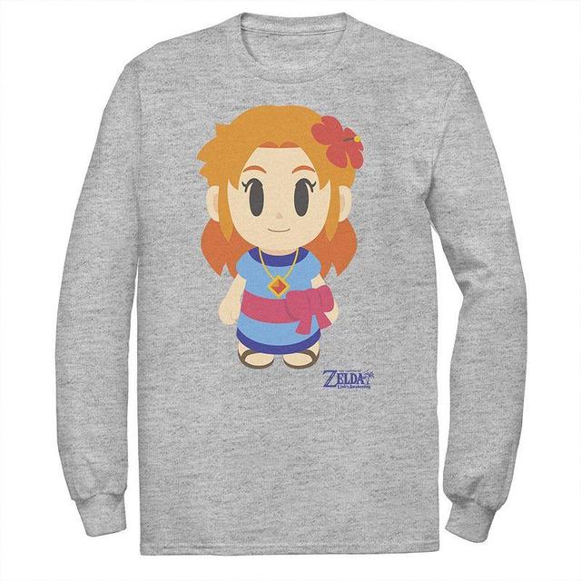 Mens Nintendo Legend Of Zelda Links Awakening Marin Avatar Style Portrait Tee Athletic Grey Product Image