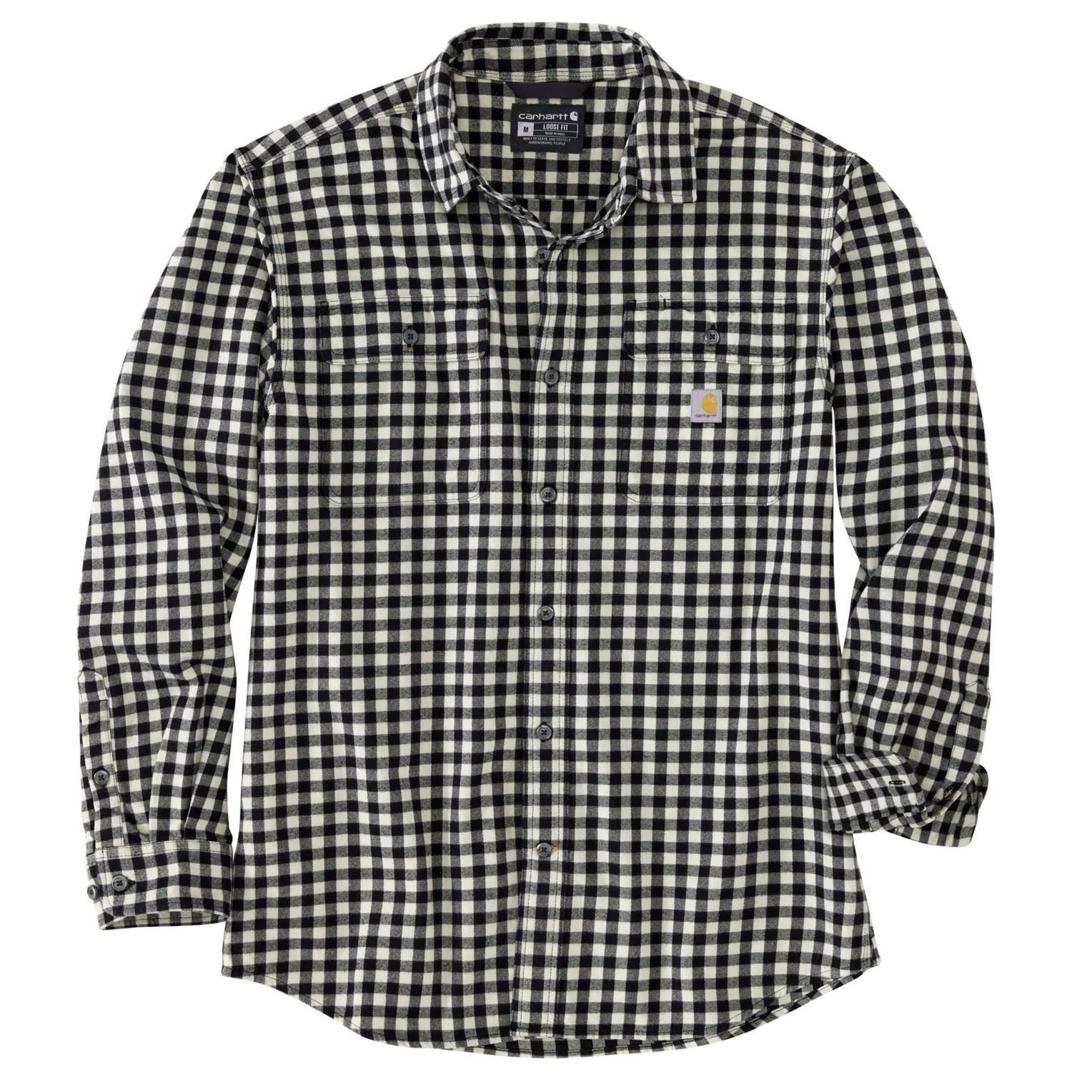 Carhartt 105947 Loose Fit Heavyweight Plaid Flannel Shirt - Long Sleeve Product Image