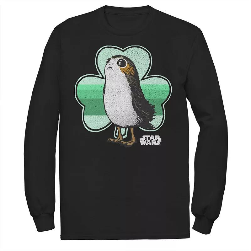 Mens Star Wars Porg Clover Saint Patricks Day Tee Product Image