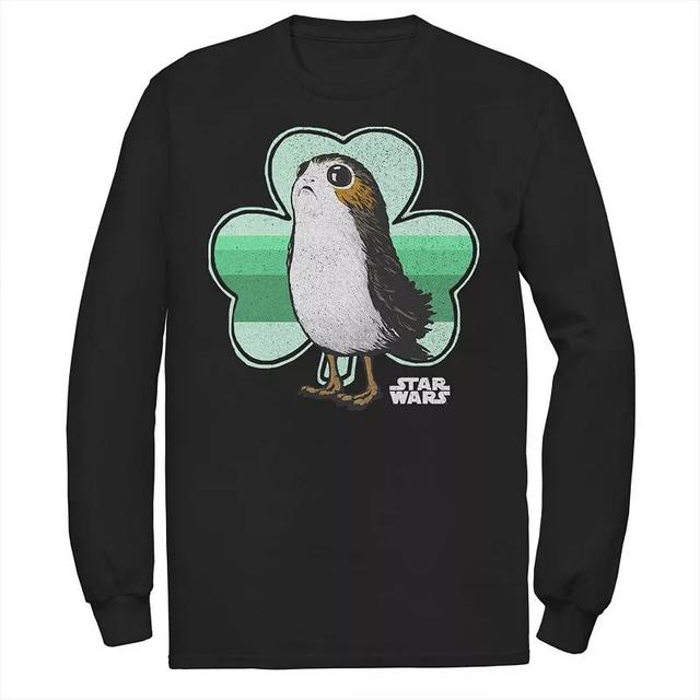 Mens Star Wars Porg Clover Saint Patricks Day Tee Product Image