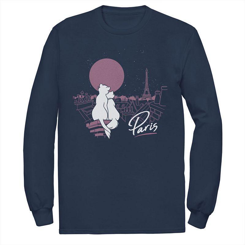 Fifth Sun Aristocats Together in Paris Mens Long Sleeve Crew Neck T-shirt Product Image