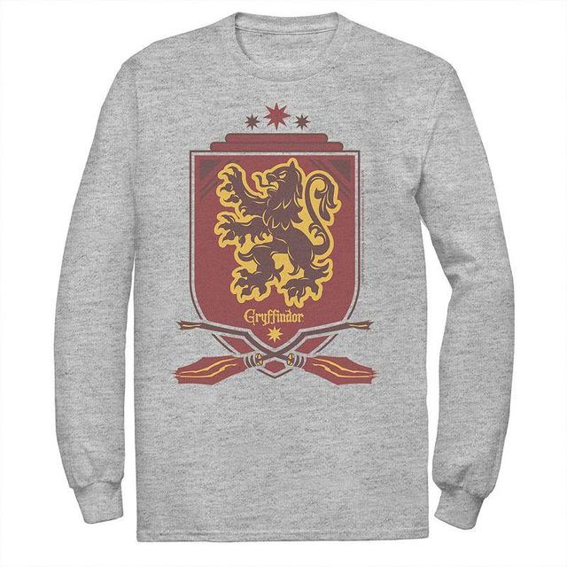 Mens Harry Potter Gryffindor Quidditch Shield Tee Grey Product Image