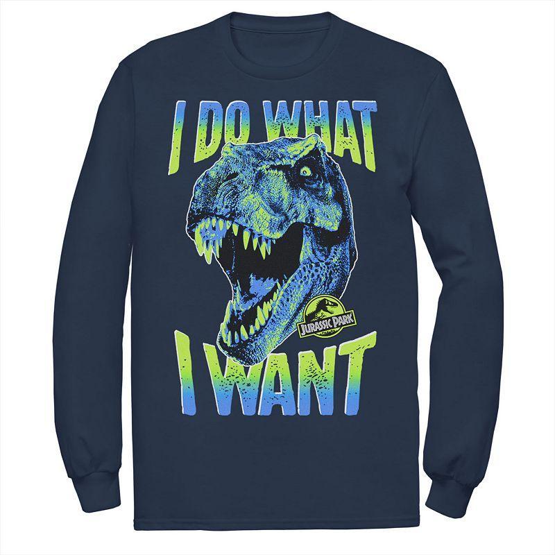 Mens Jurassic Park T-Rex I Do What I Want Tee Blue Product Image