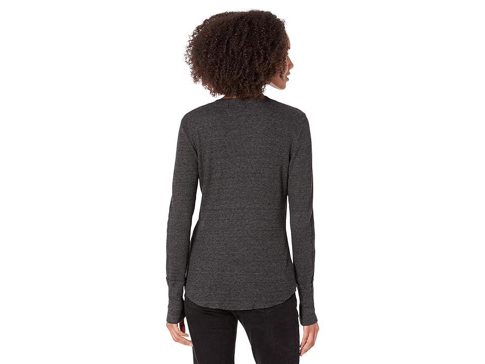 Michael Stars Regan Henley (Charcoal) Women's Clothing Product Image