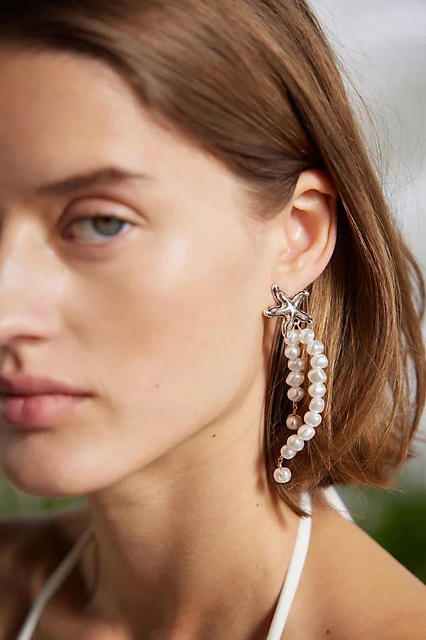 Beachy Pearl Mismatched Earring Womens at Urban Outfitters Product Image