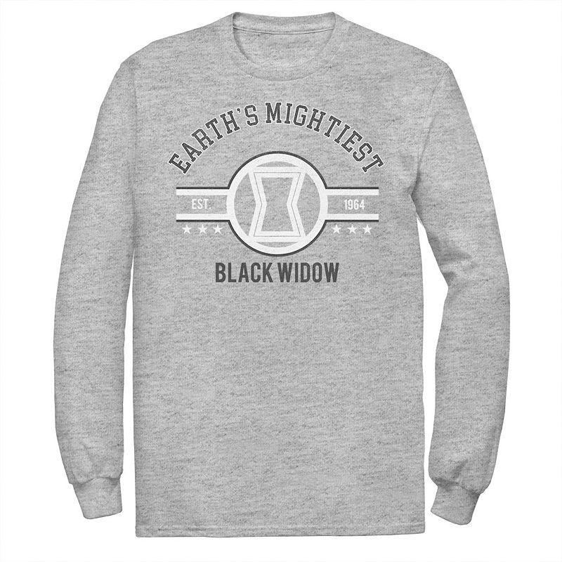 Mens Marvel Avengers Earths Mightiest Black Widow Logo Tee Athletic Grey Product Image