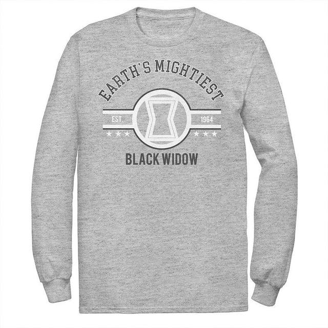 Mens Marvel Avengers Earths Mightiest Black Widow Logo Tee Athletic Grey Product Image