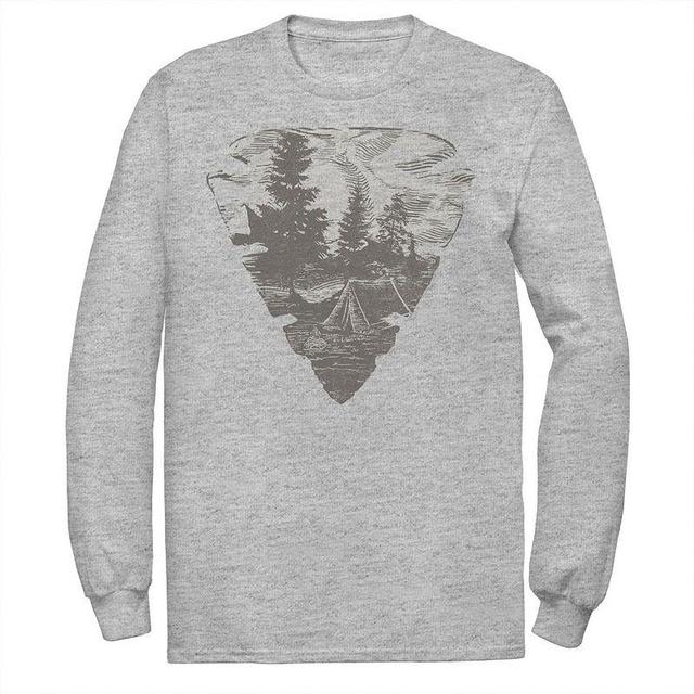 Mens Fifth Sun Arrowhead Camping Sketch Fill Tee Athletic Grey Product Image