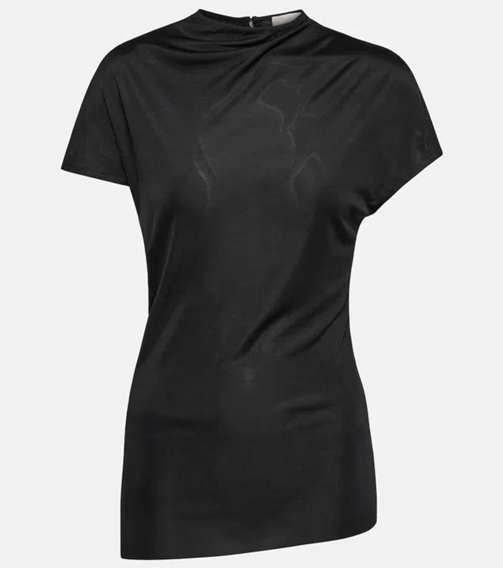 KHAITE Helene Panelled Ribbed-knit Top In Black product image