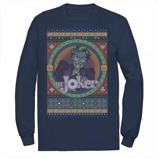 Mens Batman The Joker Retro Knit Style Tee, Mens Product Image