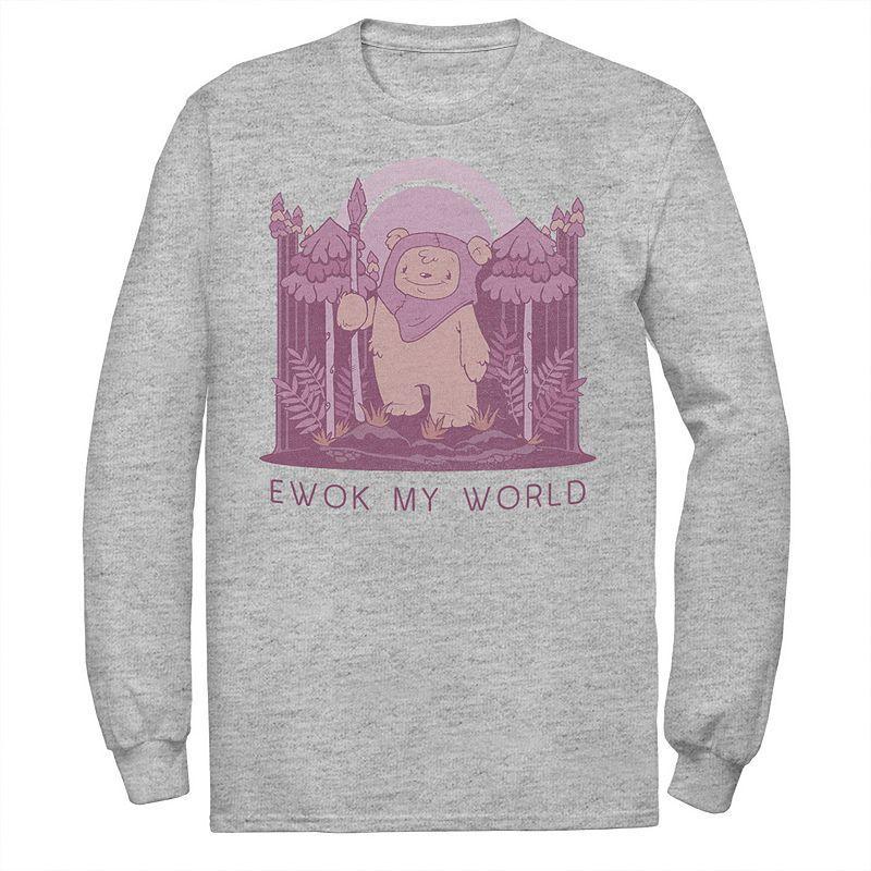 Mens Star Wars Ewok My World Tee Athletic Grey Product Image