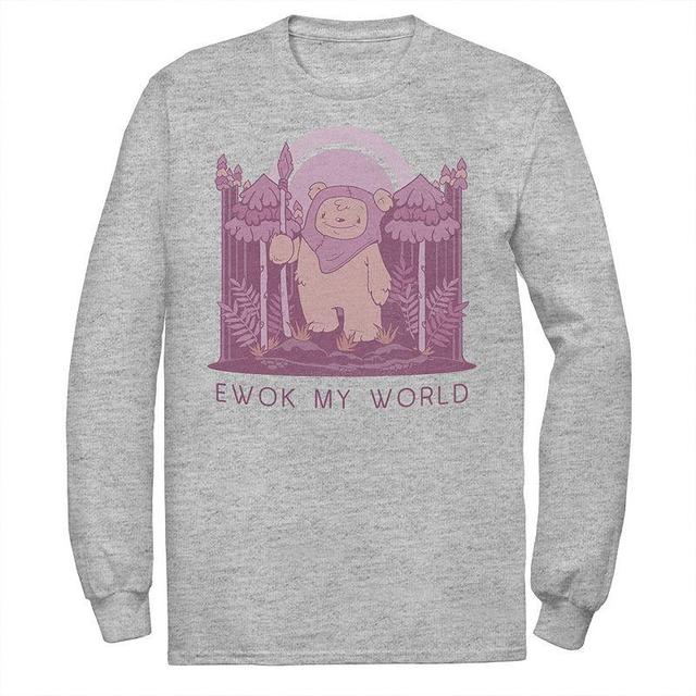 Mens Star Wars Ewok My World Tee Athletic Grey Product Image