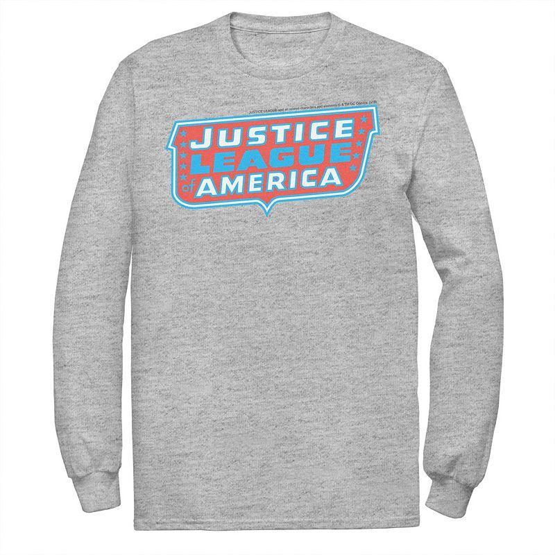 Mens DC Comics Justice League of America Text Poster Logo Tee Product Image