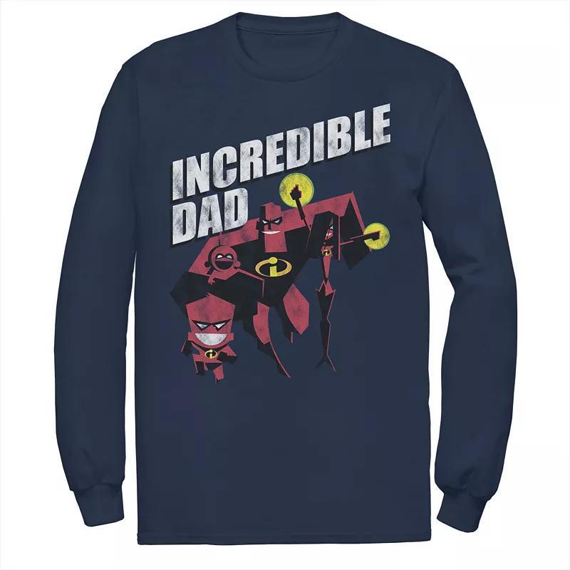 Mens Disney / Pixar Incredible Dad And Kids Tee Blue Product Image