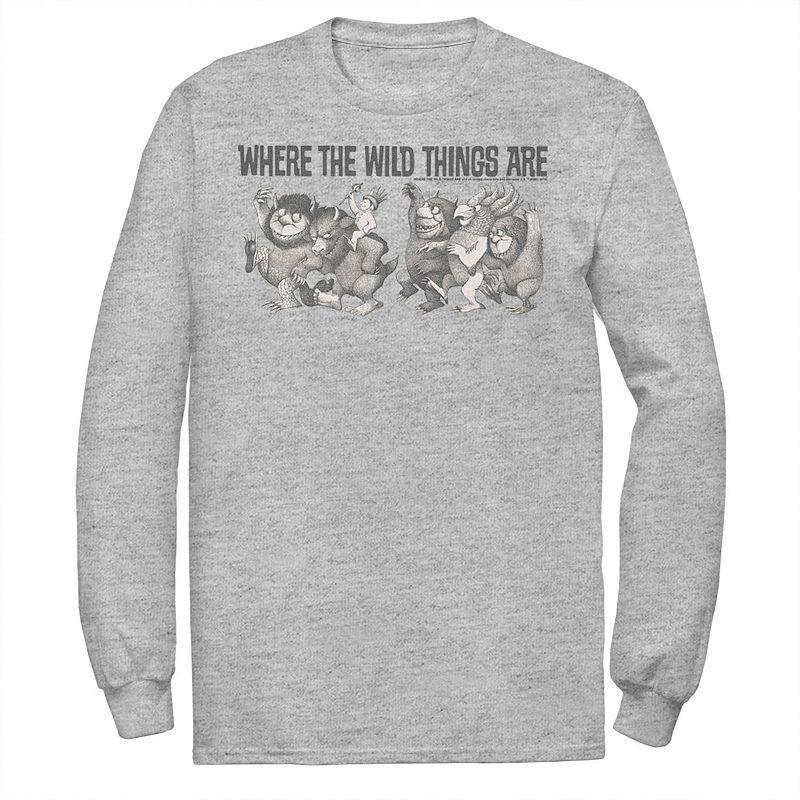 Mens Where The Wild Things Are Max Parade Group Shot Tee Athletic Grey Product Image