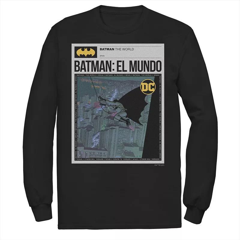 Mens Batman: El Mundo Mexico News Poster Tee Product Image