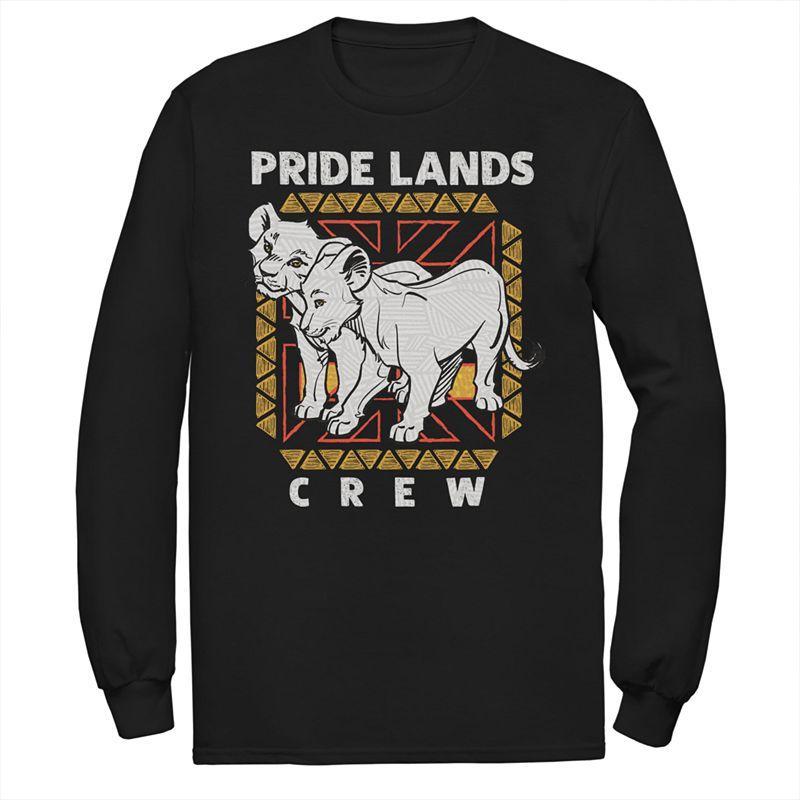 Disneys The Lion King Mens Simba & Nala Pride Lands Crew Long Sleeve Graphic Tee Product Image