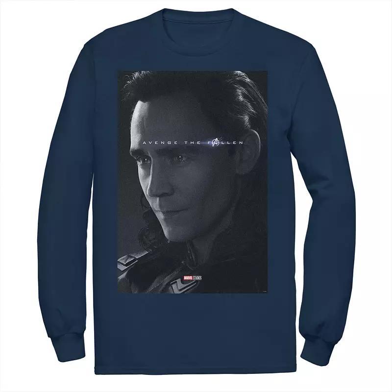 Mens Marvel Avengers Endgame Loki Avenge The Fallen Poster Long Sleeve Graphic Tee Product Image