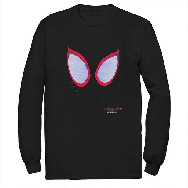 Marvel Mens Spider-Man Into the Spider-Verse Big Face, Long Sleeve T-shirt Product Image