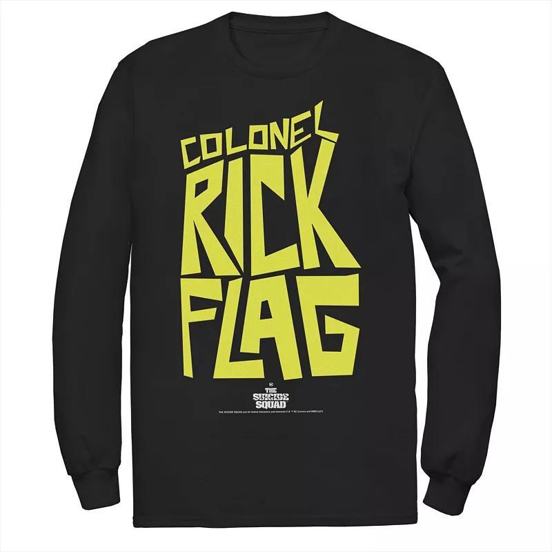 Mens The Suicide Sqaud Colonel Rick Flag Yellow Text Tee Product Image