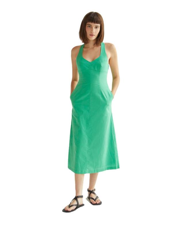 Crescent Womens Julia Tie-Back Midi Dress Product Image