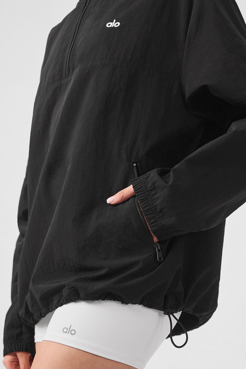 Lightweight Takeaway Track Pullover - Black Product Image