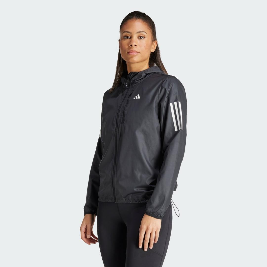 adidas Own The Run Jacket Black XS Womens Product Image