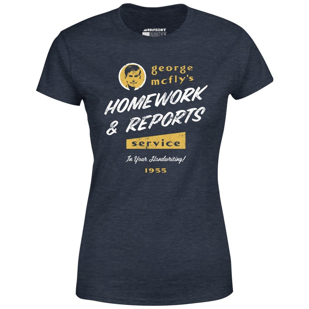 George McFly's Homework & Reports Service - Women's T-Shirt Female Product Image