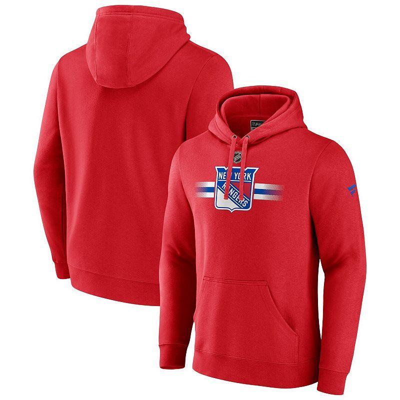 Mens Fanatics Branded Red New York Rangers Authentic Pro Secondary Pullover Hoodie Product Image