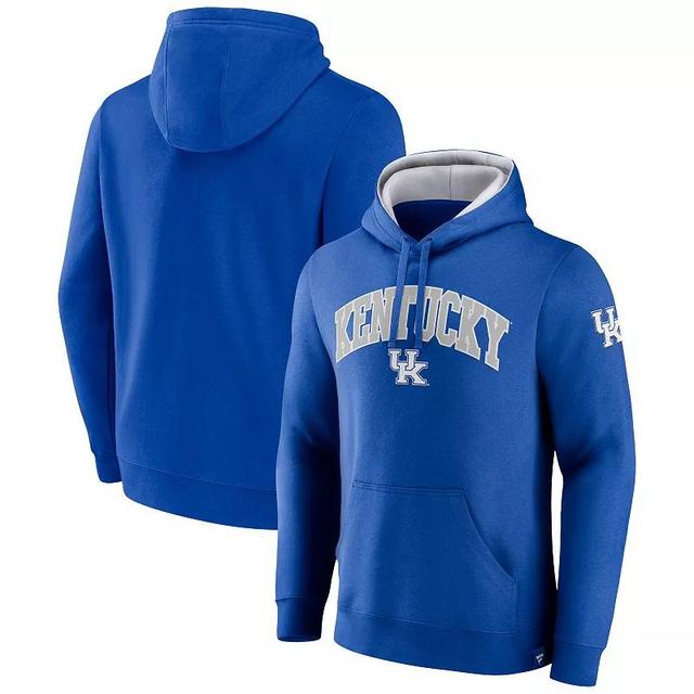 Mens Fanatics Branded Royal Kentucky Wildcats Arch & Logo Tackle Twill Pullover Hoodie Product Image