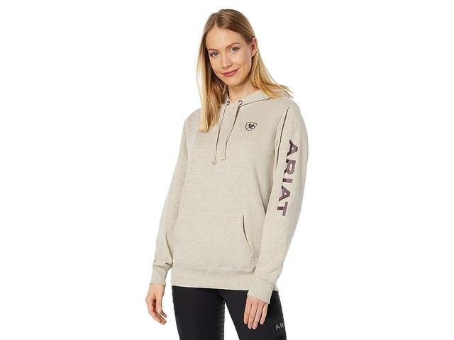 Ariat Ariat(r) Logo Hoodie (Oatmeal Heather) Women's Clothing Product Image