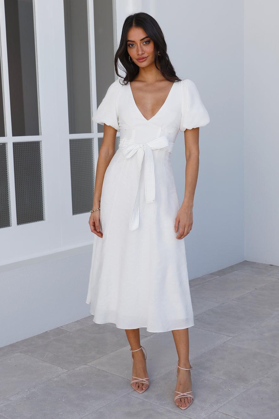 Not Of This World Midi Dress White Product Image