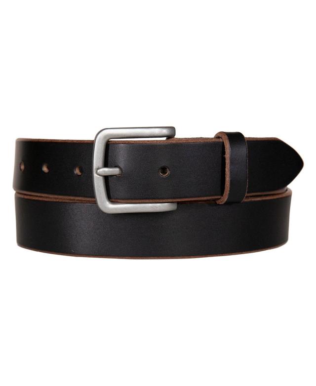 Lucky Brand Raw Cut Edged Leather Jean Belt - Men's Accessories Belts in Dark Brown  - Size: 40 Product Image