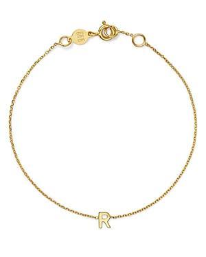 Moon & Meadow 14K Yellow Gold Initial Chain Bracelet Product Image