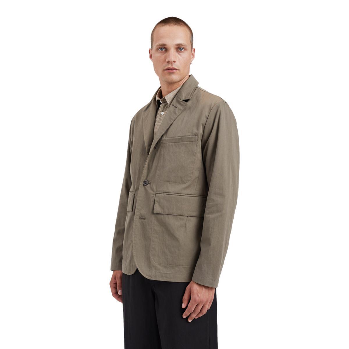 Nilas Fine Broken Twill Work Jacket Sediment Green Product Image