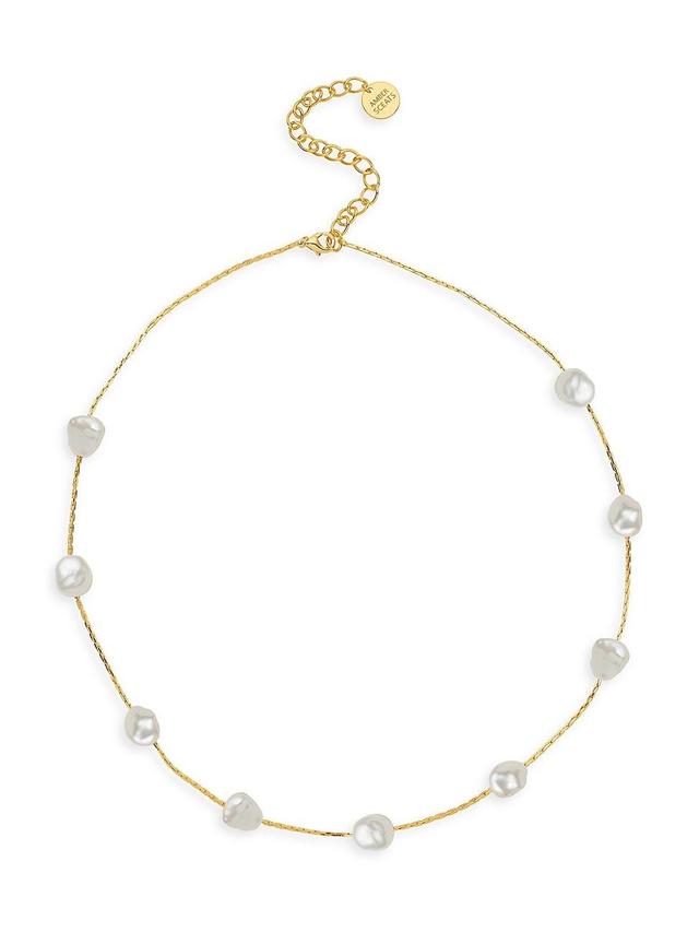 Womens Zagora Starlie 24K-Gold-Plated & Cultured Freshwater Pearl Necklace Product Image