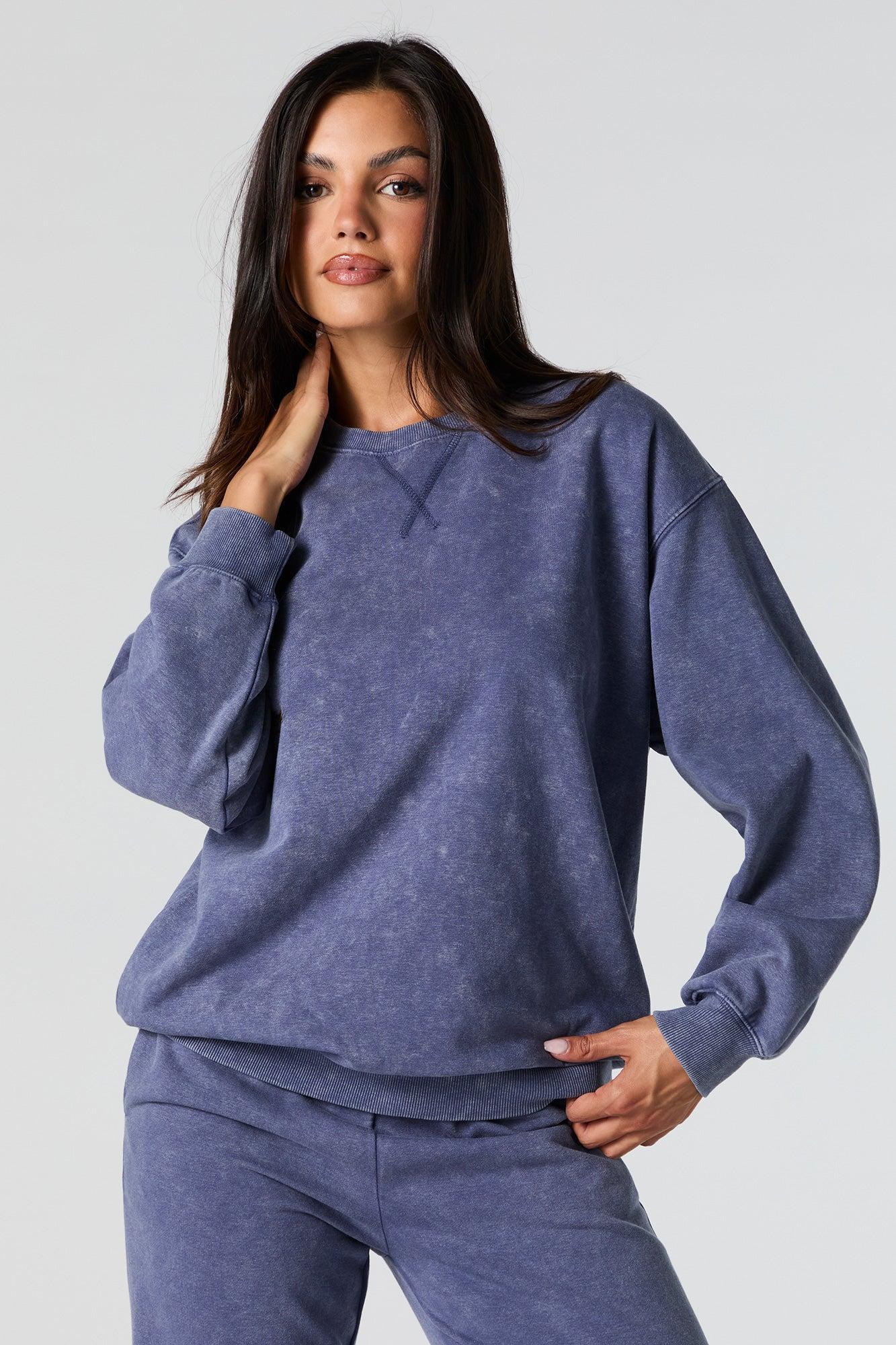 Washed Fleece Sweatshirt Female Product Image