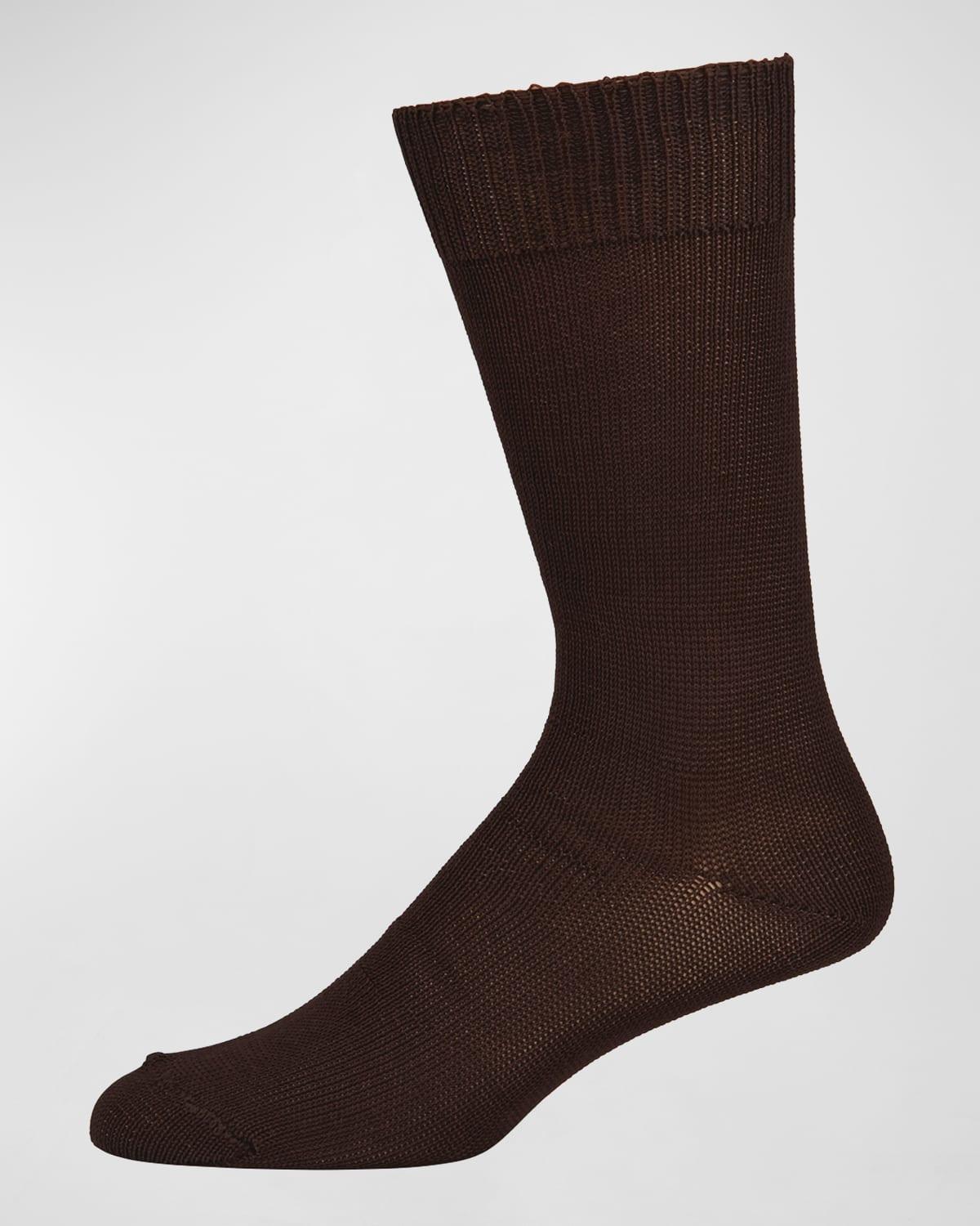 Mens Casual Cotton-Blend Knit Socks Product Image