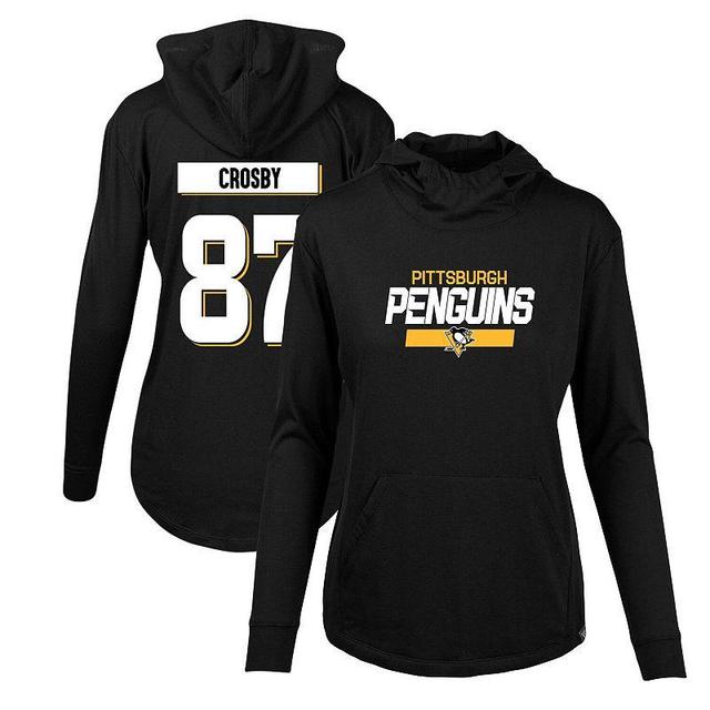 Womens Levelwear Sidney Crosby Pittsburgh Penguins Vivid Player Name & Number Pullover Hoodie Product Image