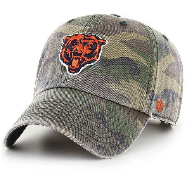 Mens 47 Camo Chicago Bears Woodland Clean Up Adjustable Hat Product Image