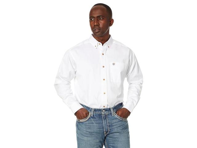 Ariat Solid Twill Shirt Men's Long Sleeve Button Up Product Image