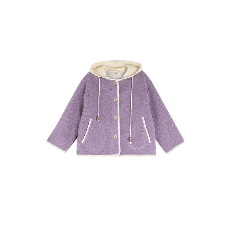 Plus Size Hooded Button-Up Jacket Product Image