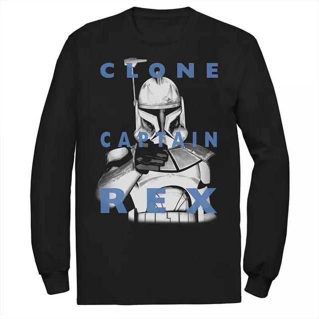 Mens Star Wars: Clone Wars Clone Captain Rex Text Overlay Tee Product Image