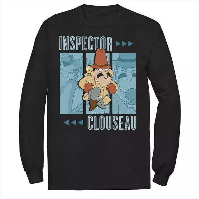 Mens Pink Panther Inspector Clouseau Trio Panels Long Sleeve Graphic Tee Product Image