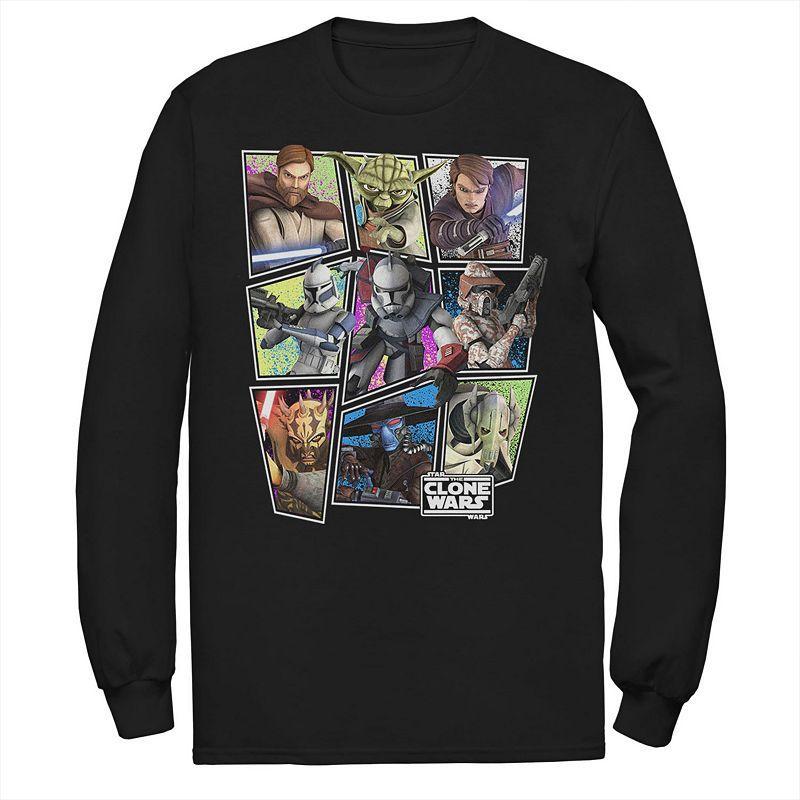 Mens Star Wars Clone Wars Square Group Photos Tee Product Image